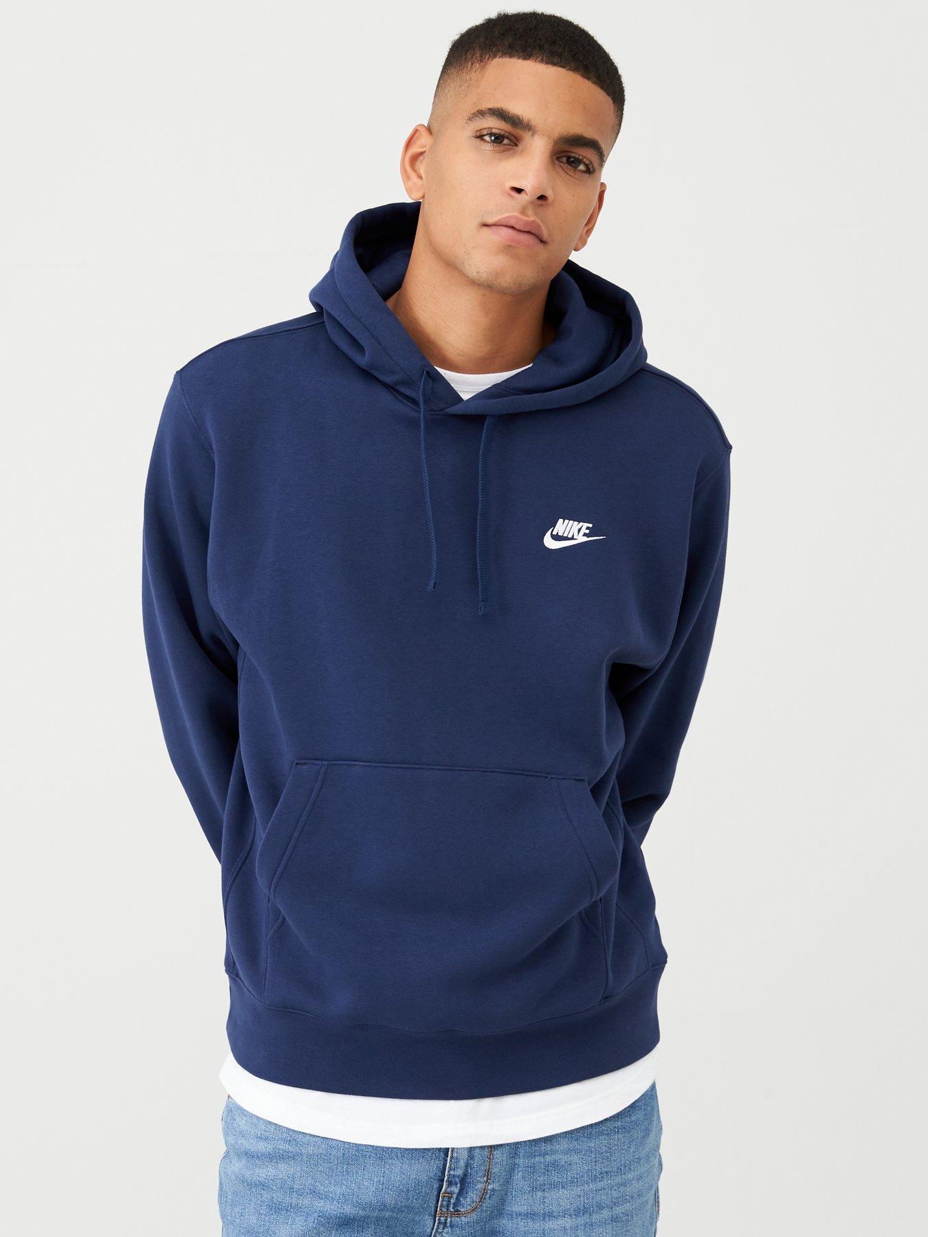 nike navy blue hoodie mens