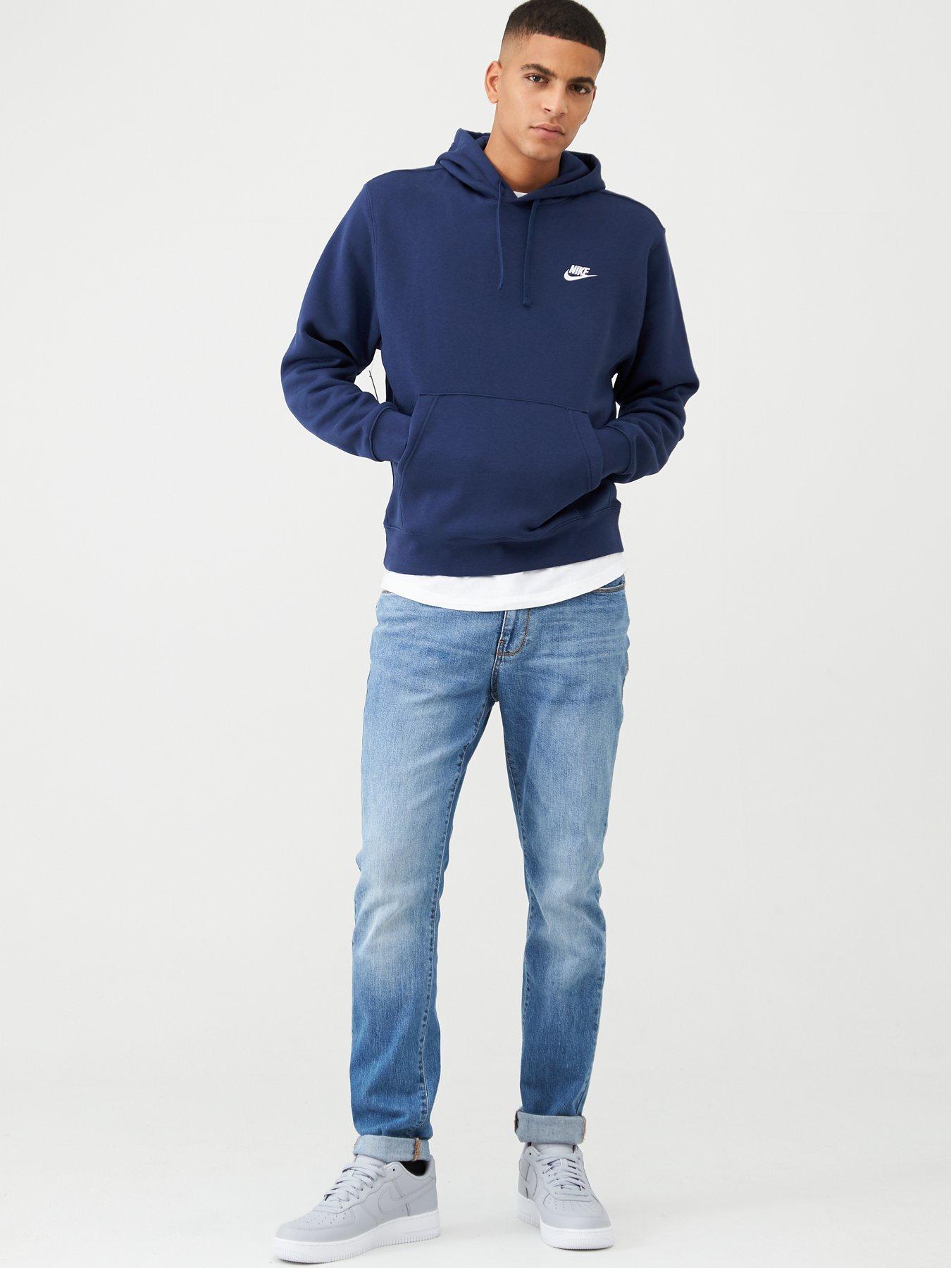 Nike Sportswear Club Fleece Overhead Hoodie Navy Very.co.uk
