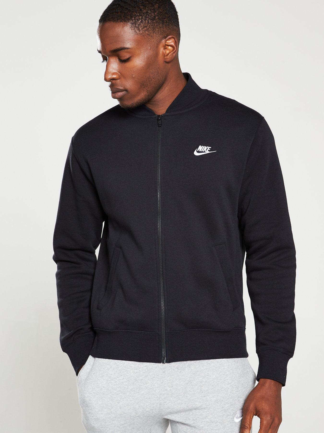 mens nike bomber jacket black