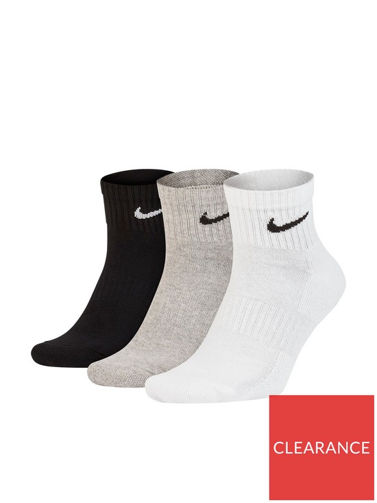 Nike Everyday Cushion Ankle Socks (3 Pack) - Multi | very.co.uk
