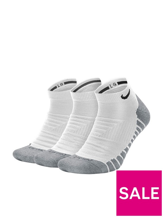 front image of nike-everyday-max-cushion-no-show-socks-3-pack-whitegrey