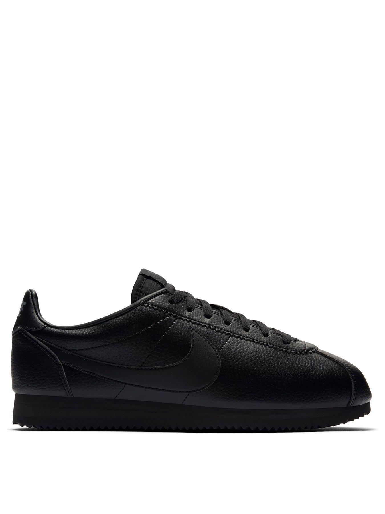 nike cortez basic leather black