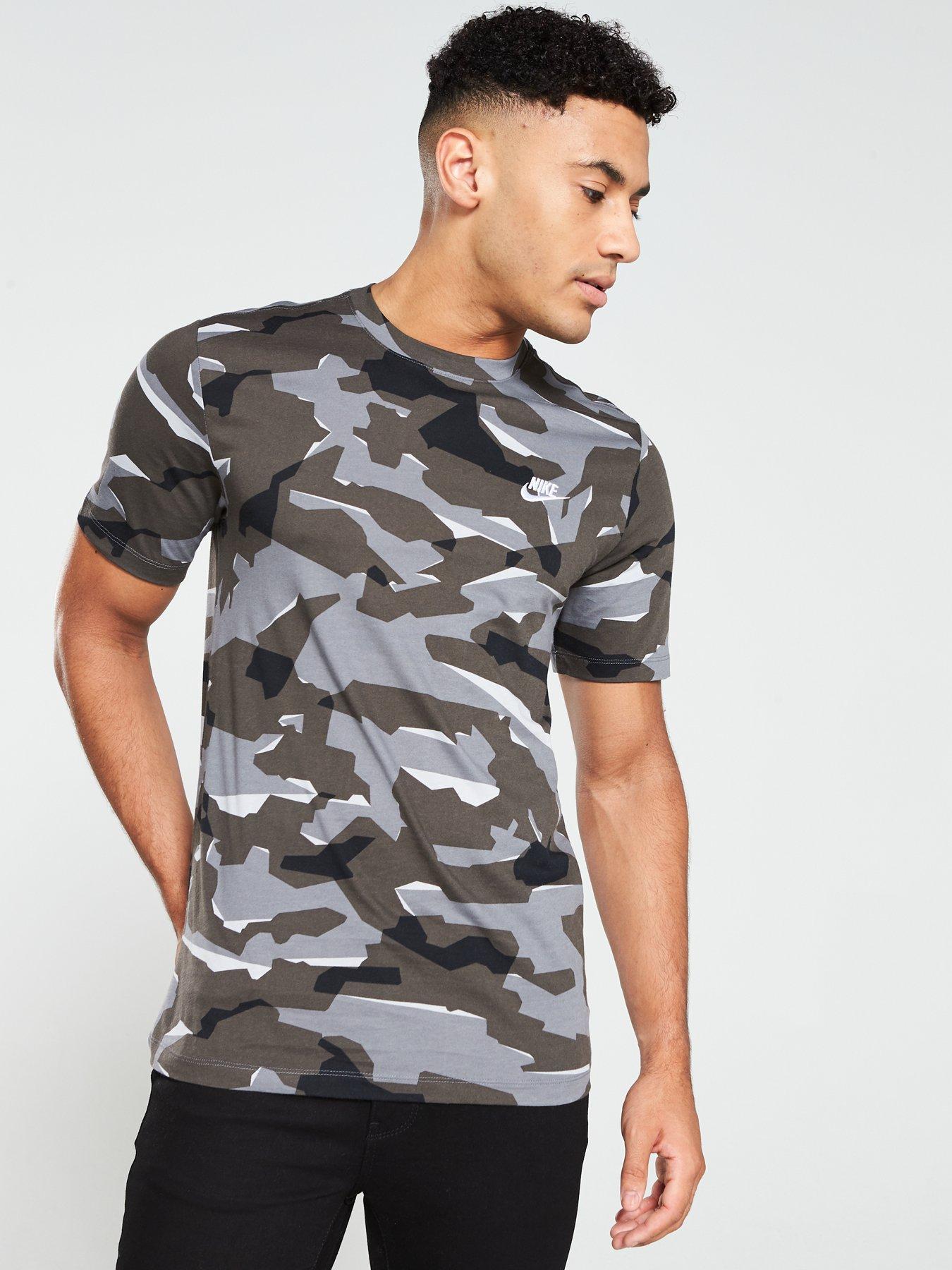 nike camo t shirt grey