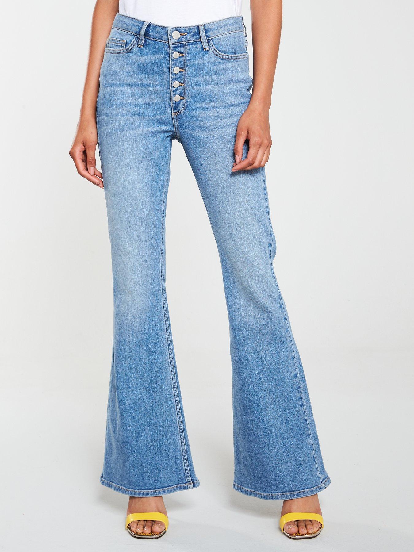 skinny flared jeans high waist