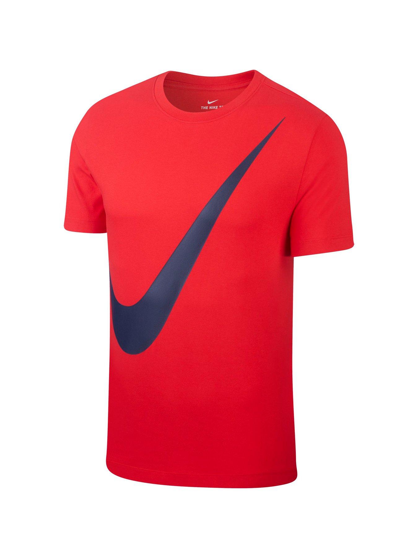 red nike swoosh shirt