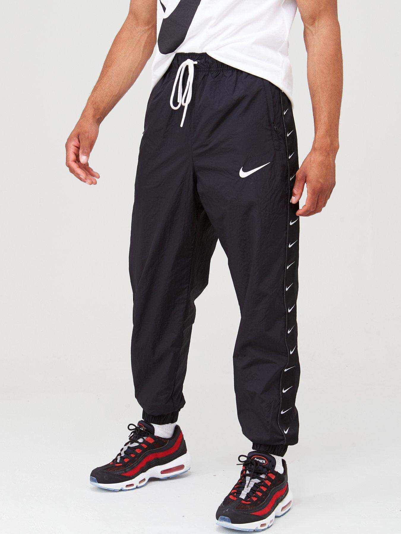 black woven joggers