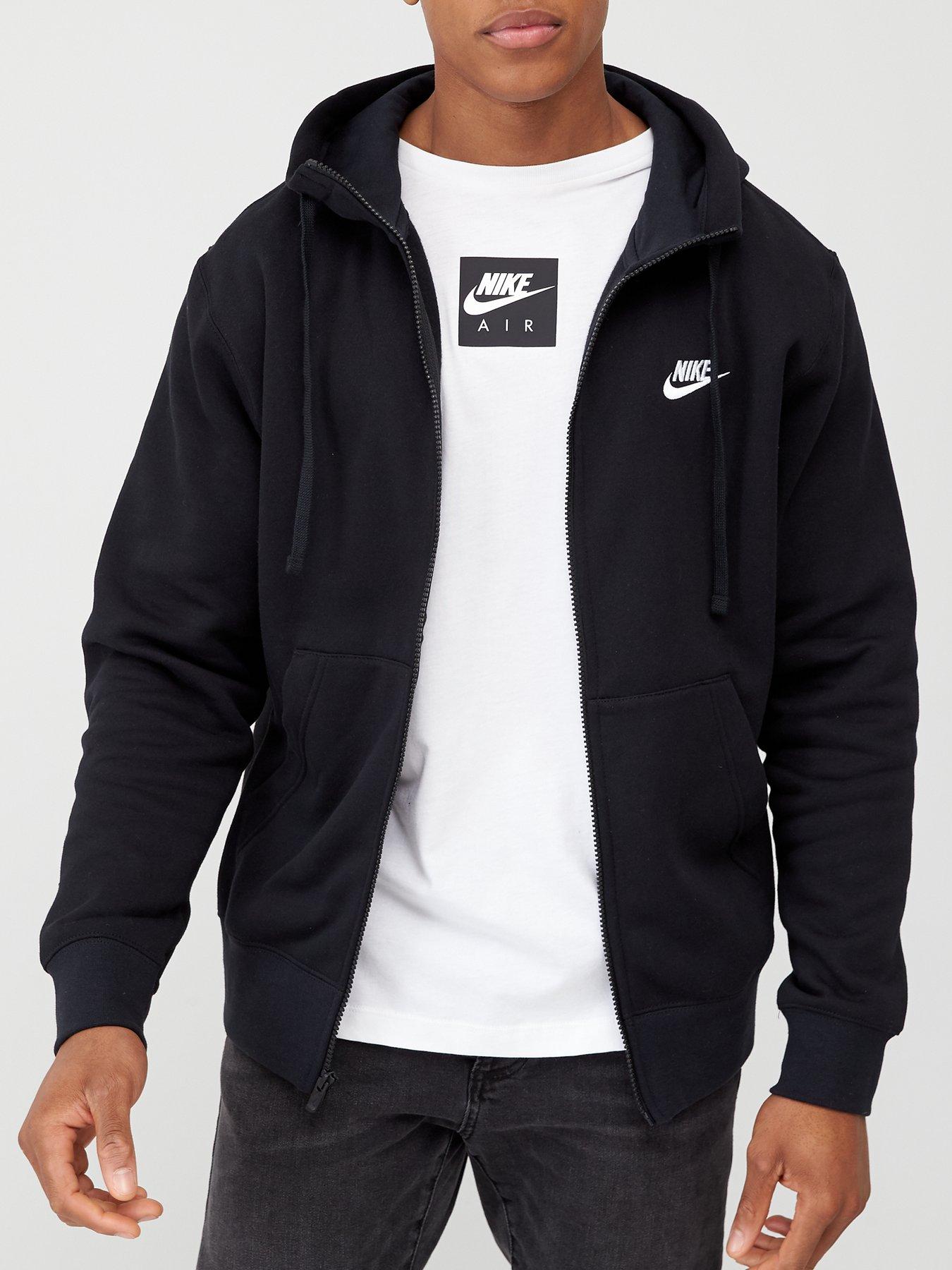 nike sportswear club fleece black hoodie