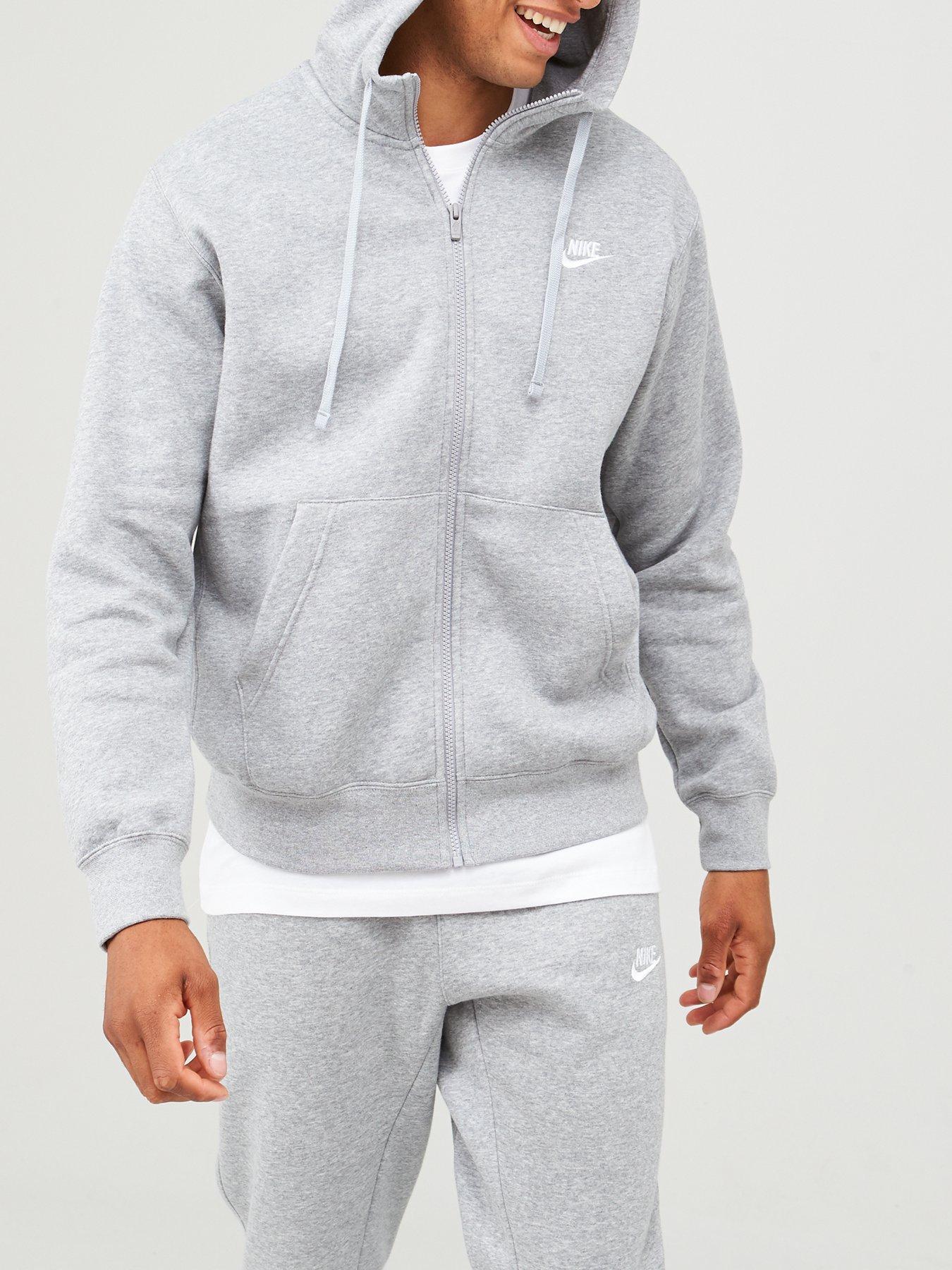 mens grey nike zip up