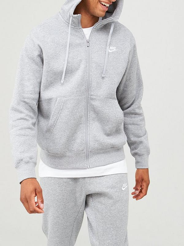 Sportswear Club Fleece Full Zip Hoodie - Dark Grey