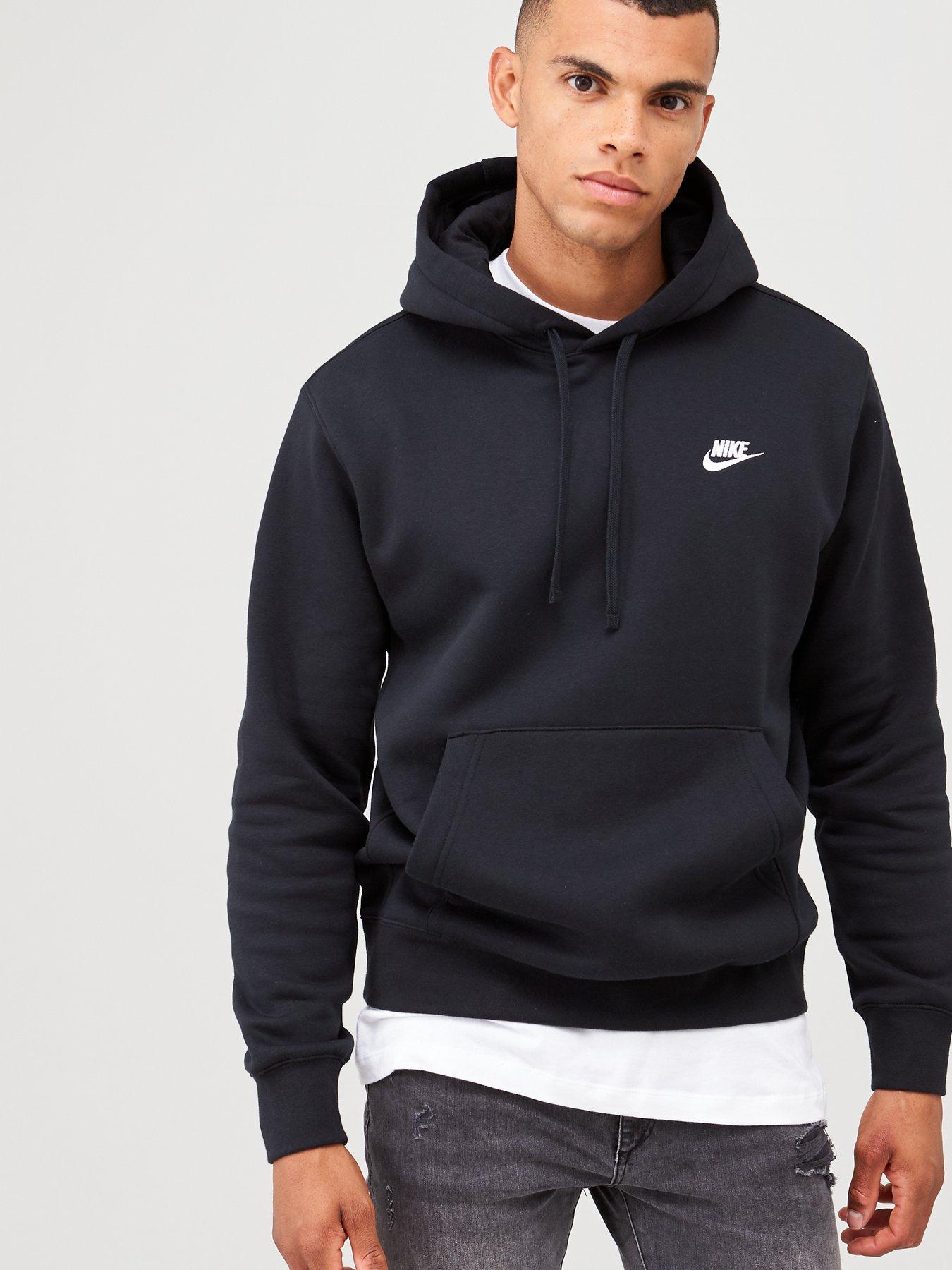 nike sportswear club fleece black hoodie