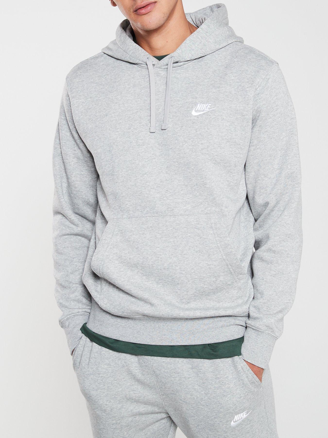 nike club fleece sweatshirt grey