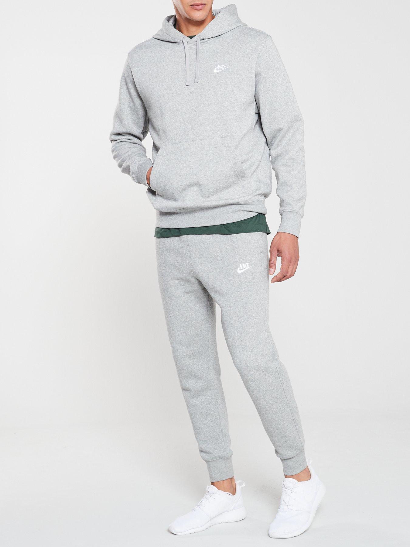 nike overhead club hoodie grey