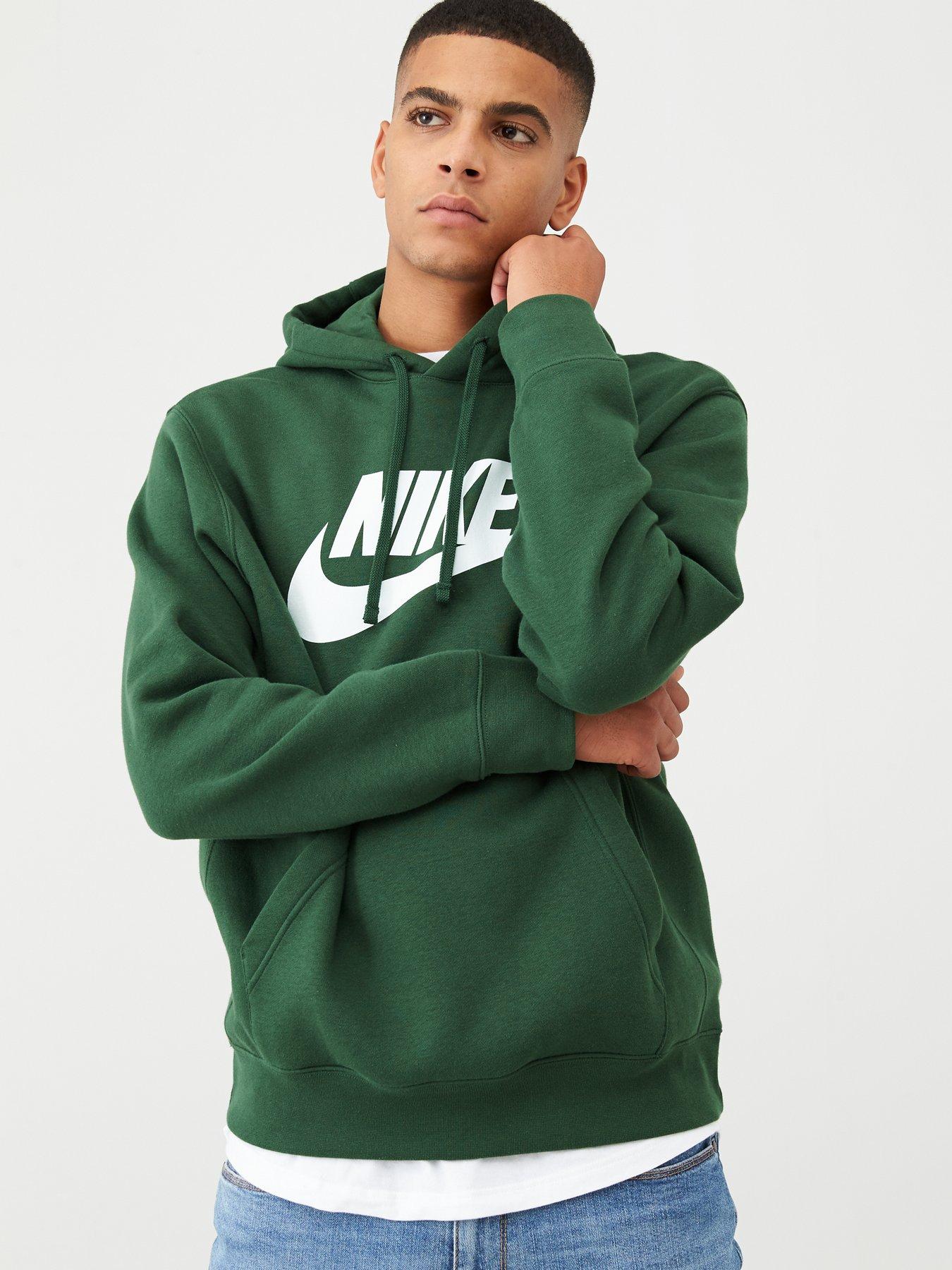 green nike hoodie mens