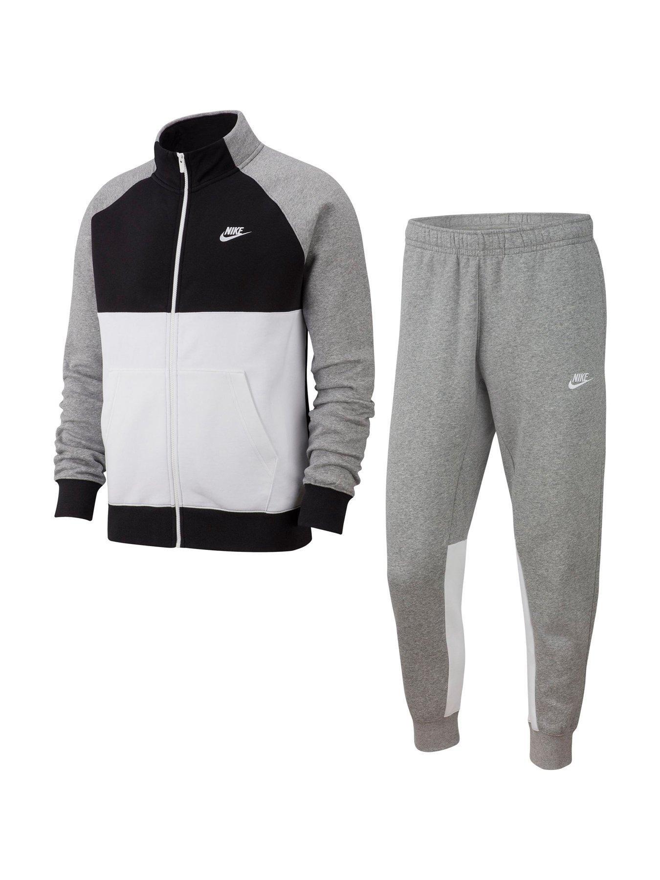 nike grey and black tracksuit