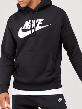 Nike Sportswear Club Graphic Overhead Hoodie - Black