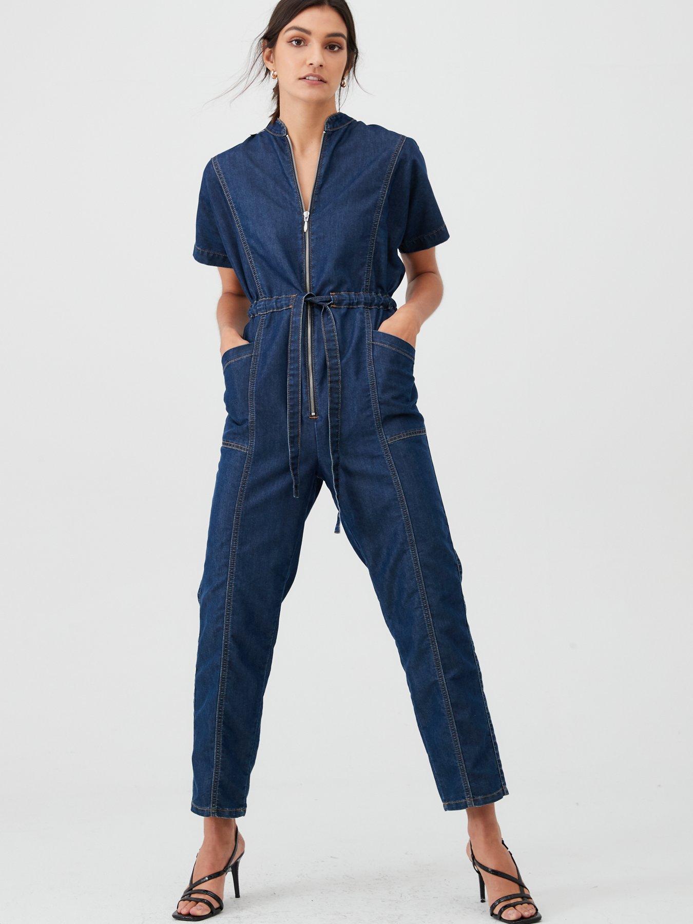 short sleeve wide leg jumpsuit