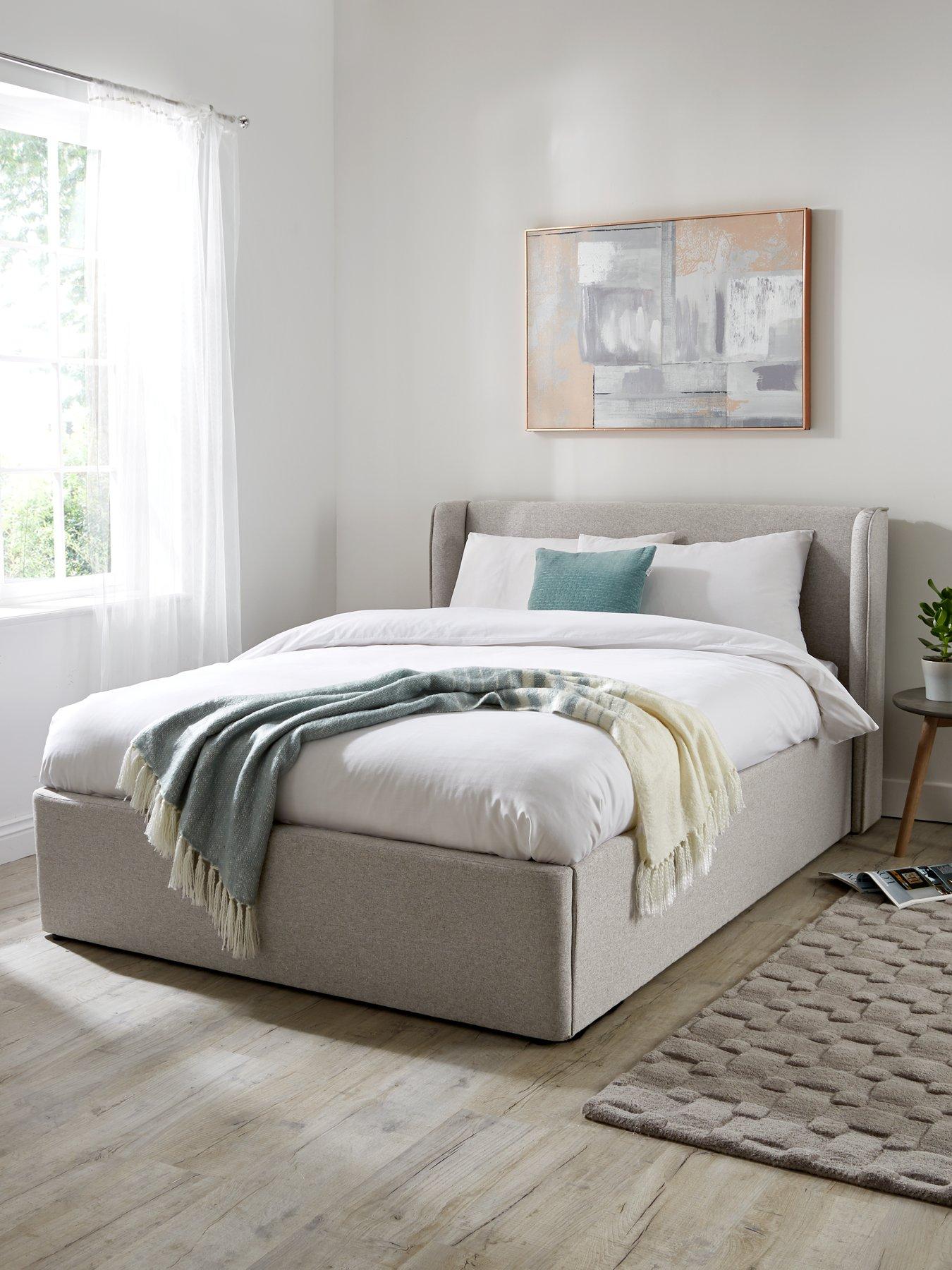 undefined Camden End Lift Up Storage Ottoman Bed Frame with Mattress Options (Buy  &  SAVE! ) - Grey - FSC® Certified