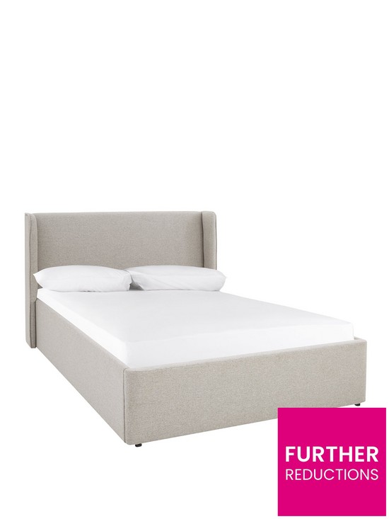 front image of camden-fabric-ottoman-double-bed-frame