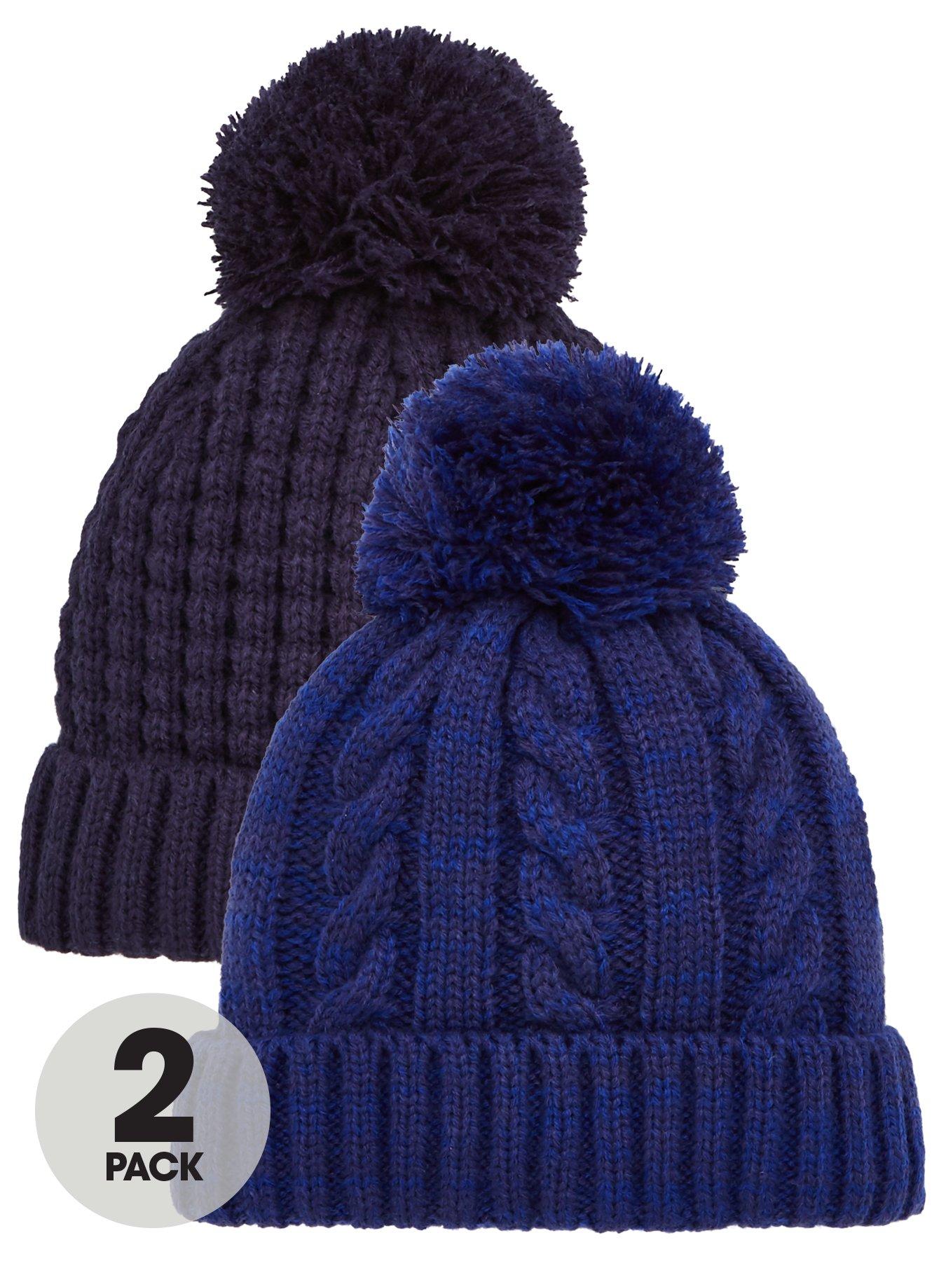 hat with two bobbles