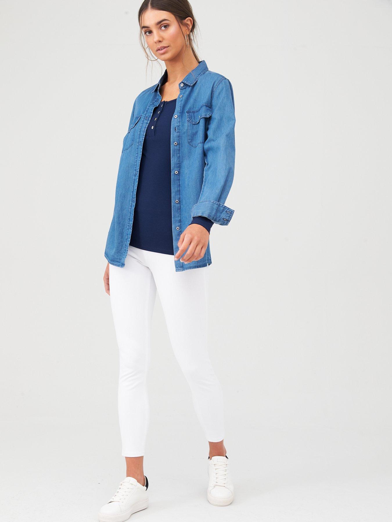 Spanx white denim leggings deals