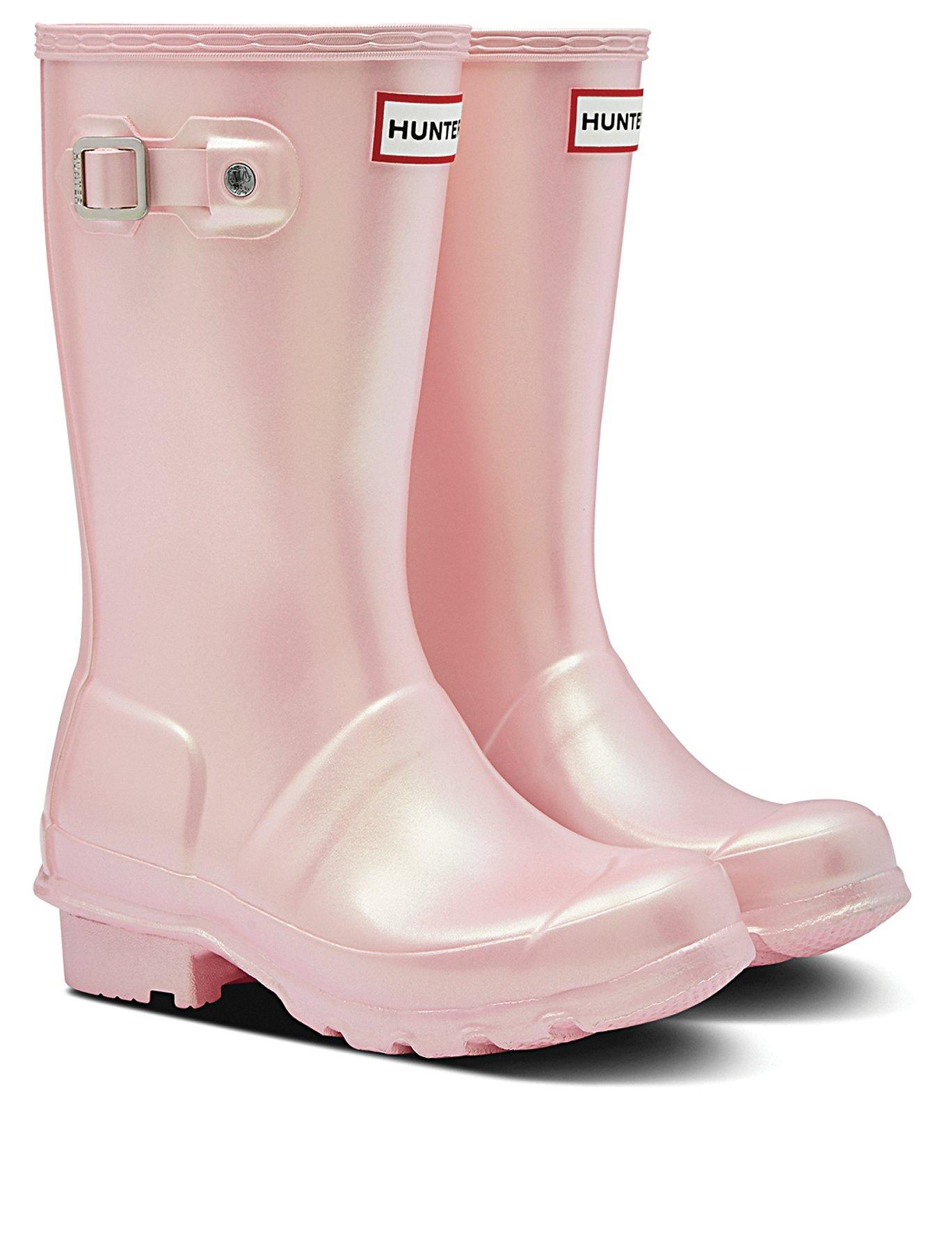 baby pink hunter wellies