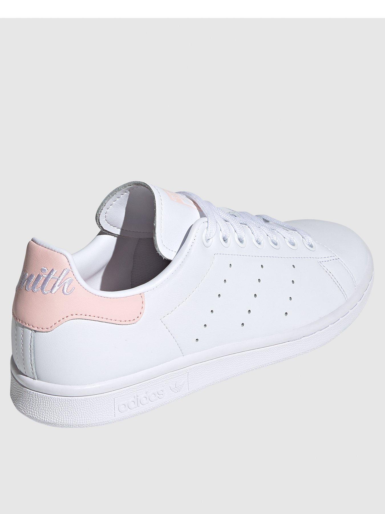 adidas originals stan smith trainers in white and pink