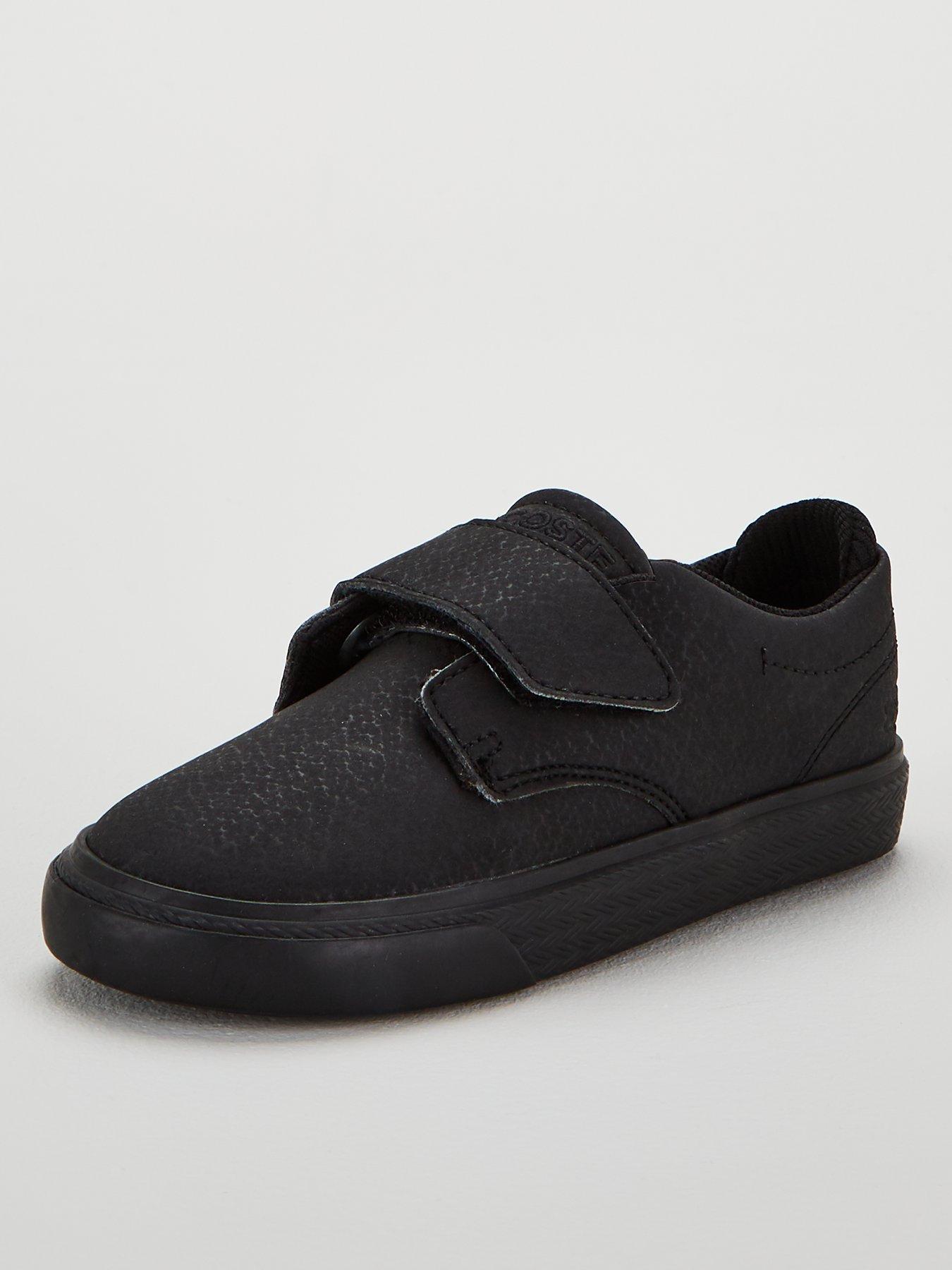 infant black lacoste trainers