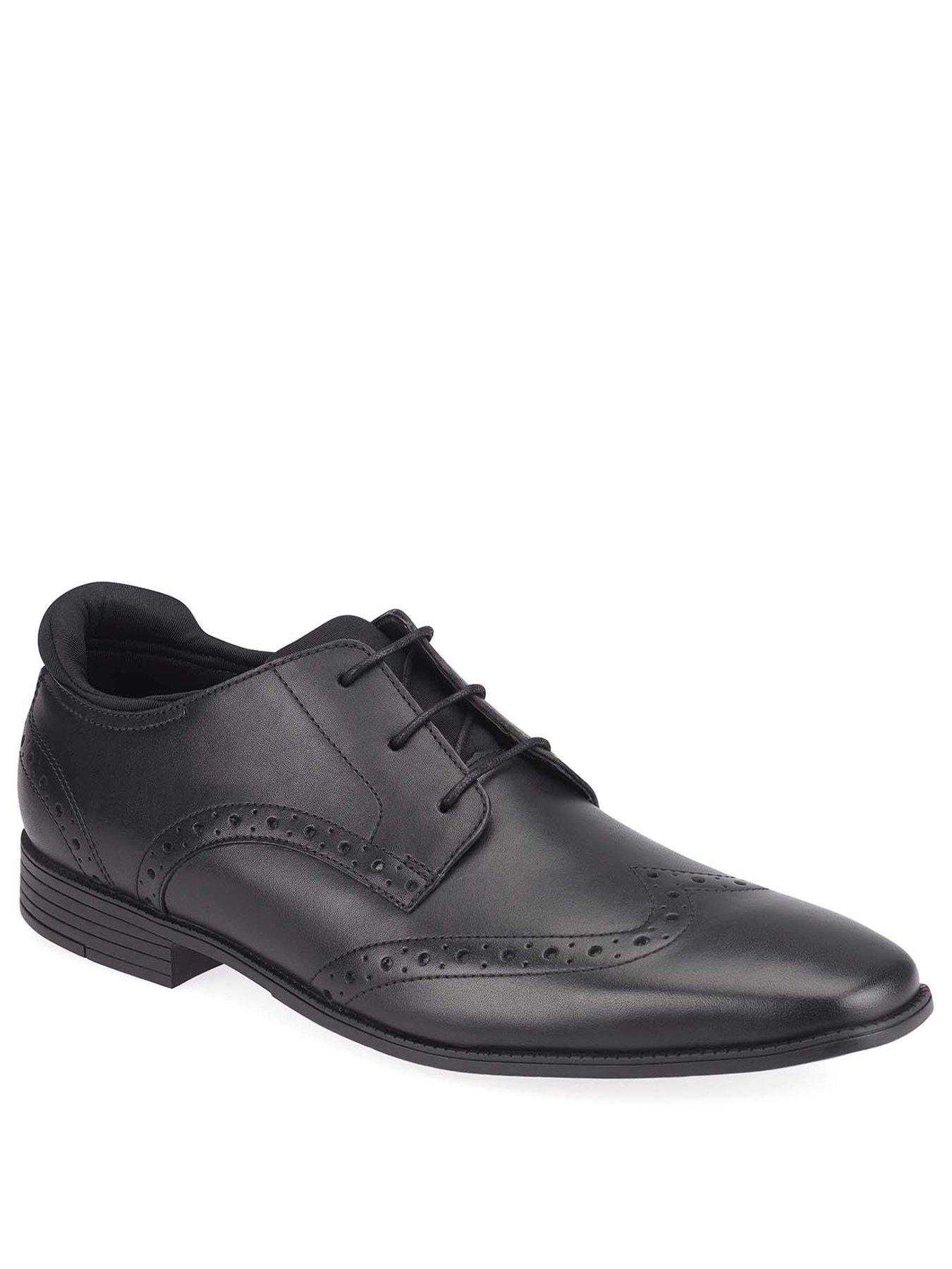 Start rite Boys Tailor Leather Smart Lace Up School Shoes Black Very