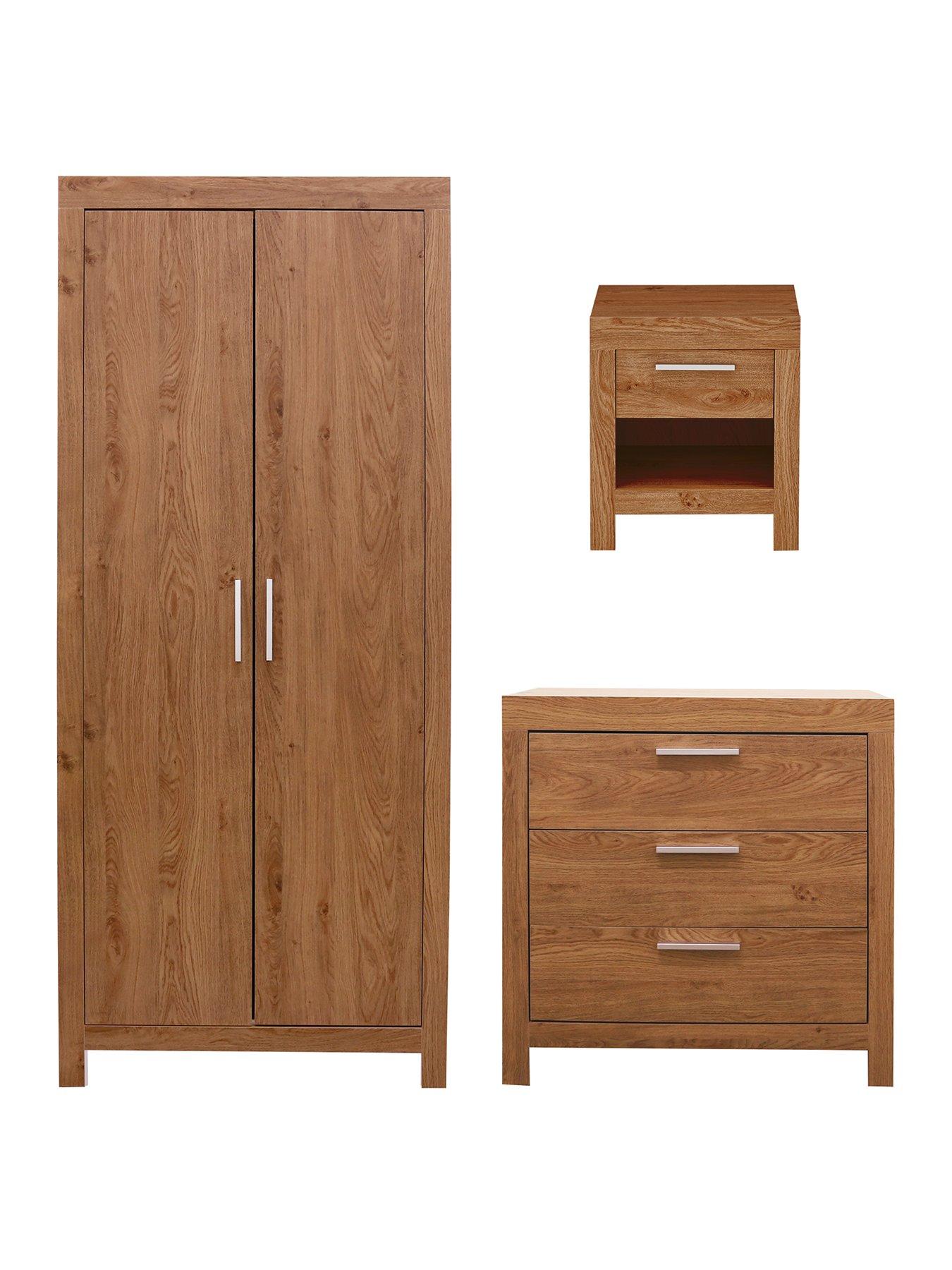 Cuba 3 Piece Package 2 Door Wardrobe 3 Drawer Chest And 1