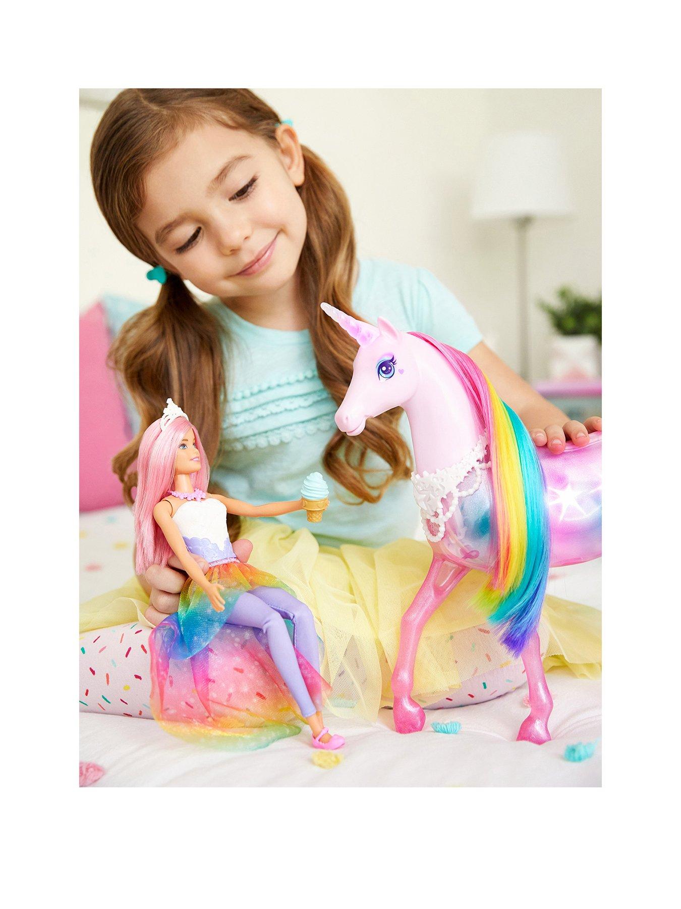 barbie magical lights unicorn