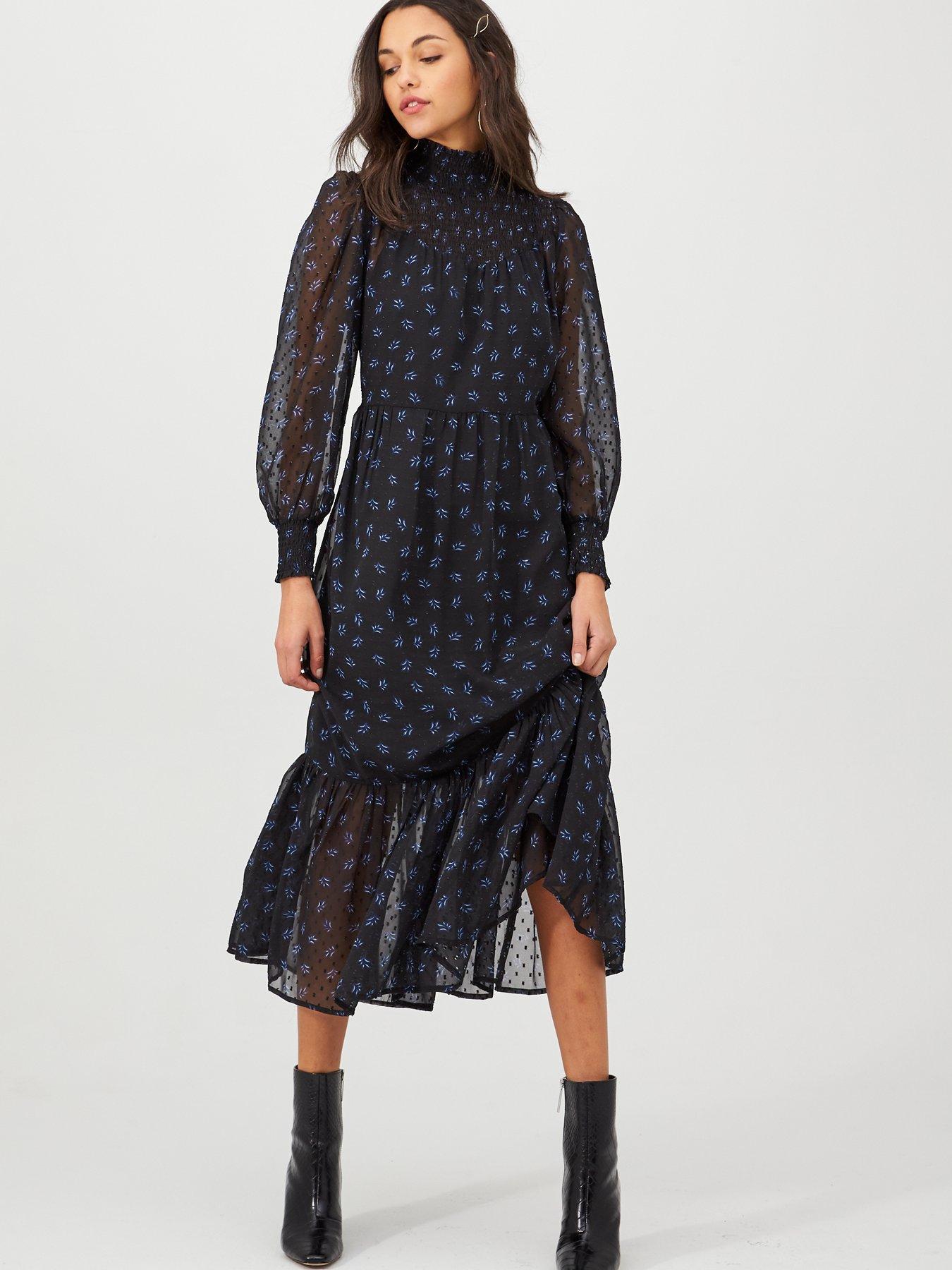 very floral midi dress