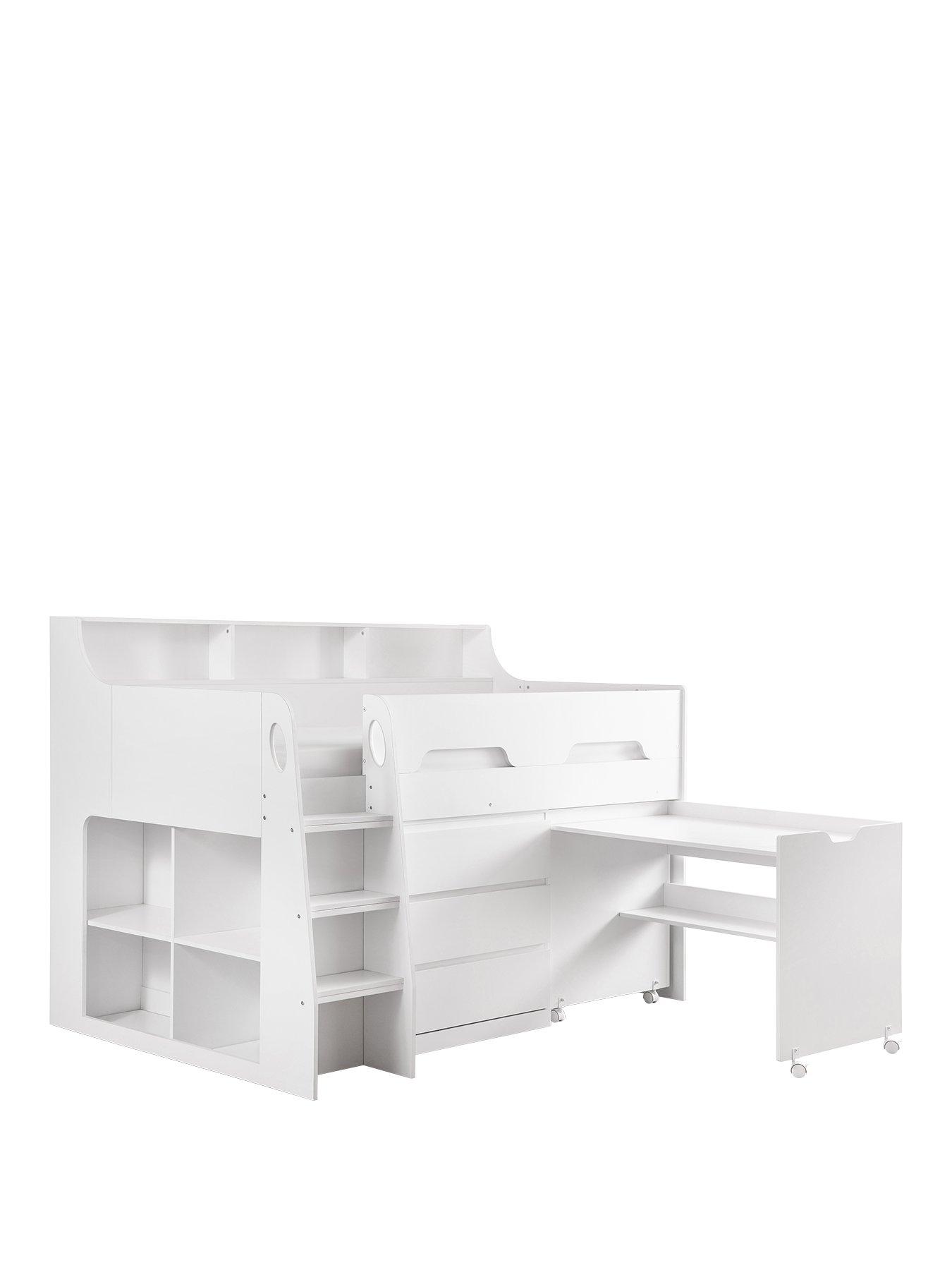 Julian Bowen Noah Midsleeper Bed with Desk, Drawers and Shelving very