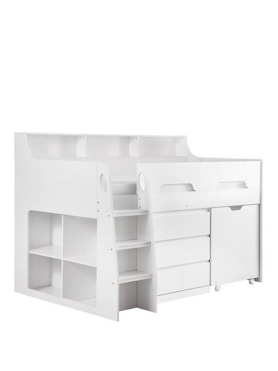 stillFront image of julian-bowen-noah-midsleeper-bed-with-desk-drawers-and-shelving