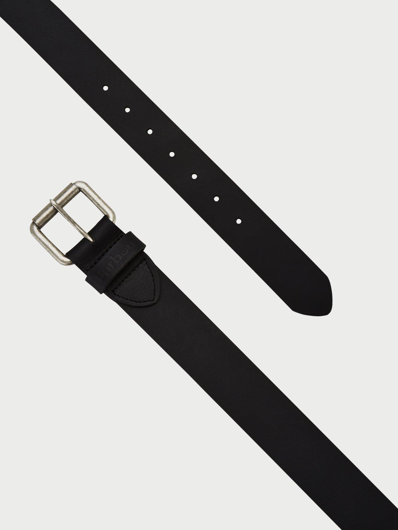 Image 2 of 2 of Barbour Matt Leather Belt - Black