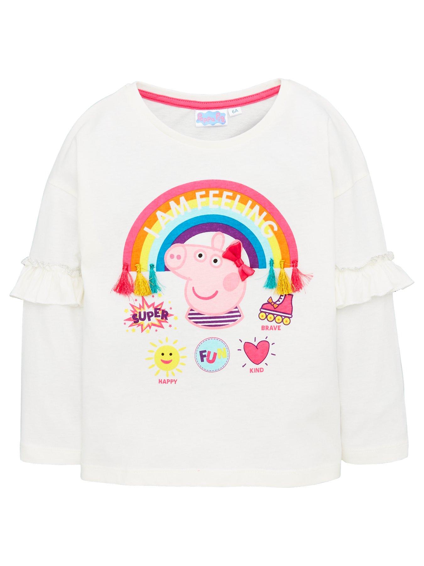 Peppa Pig Girls Rainbow Frill Top review