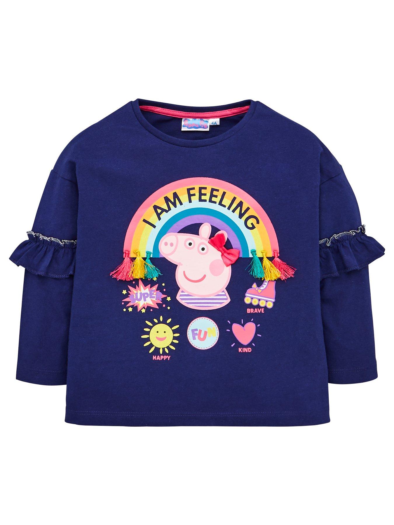 Peppa Pig Toddler Girls Rainbow Frill Top review