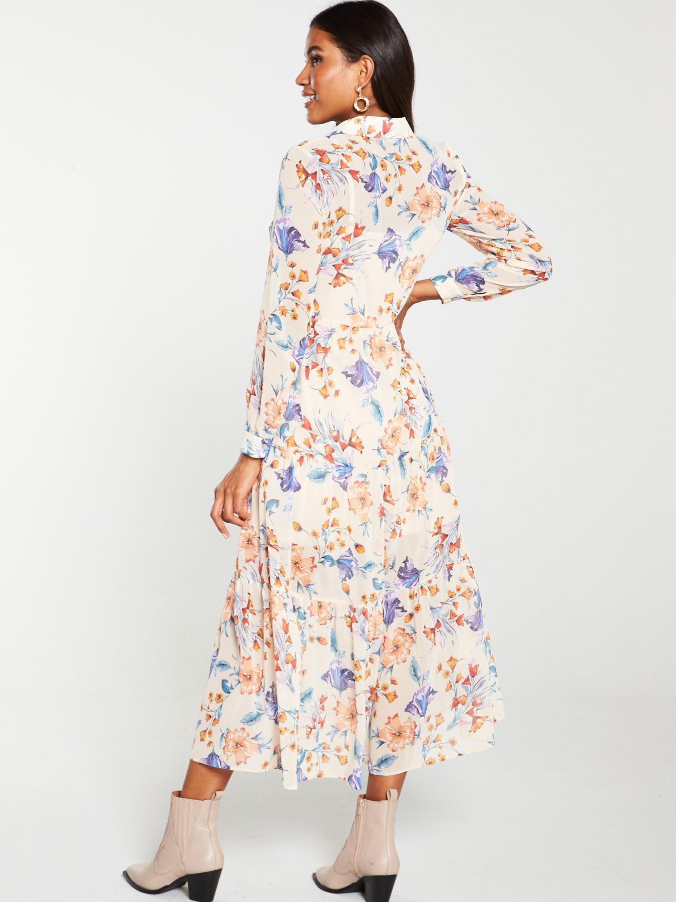 button through maxi dress uk