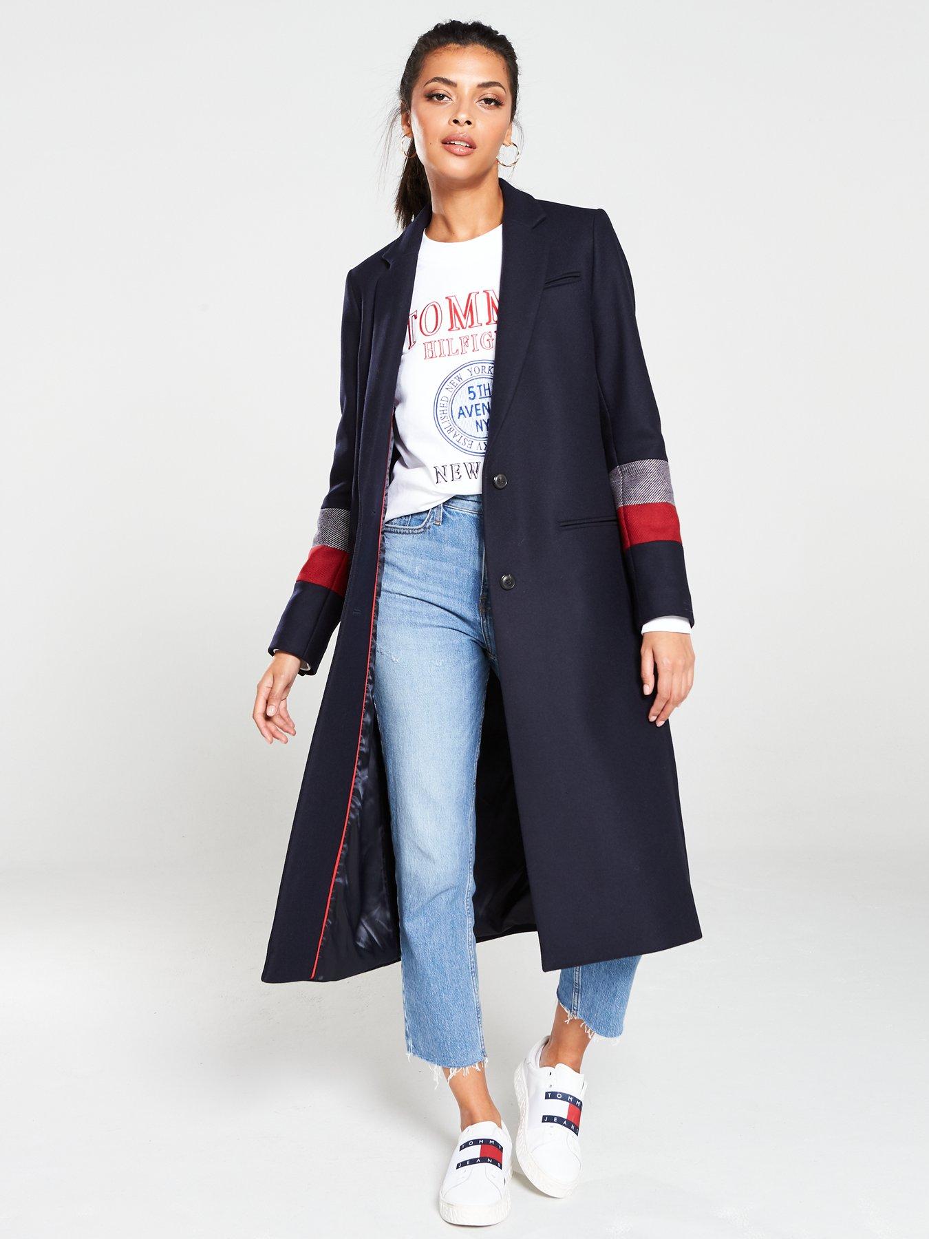 tommy hilfiger essential classic long coat
