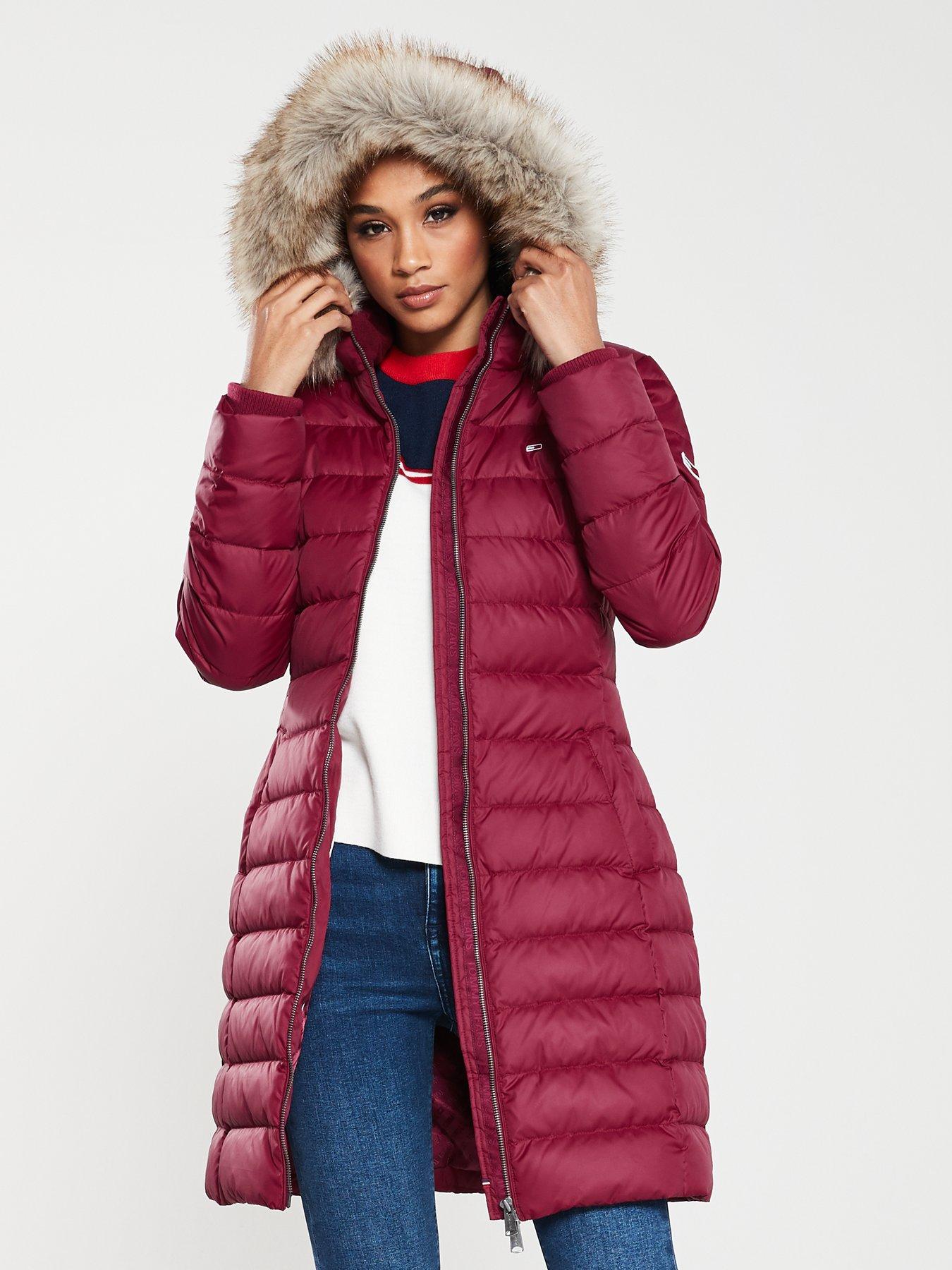 essential hooded coat tommy hilfiger