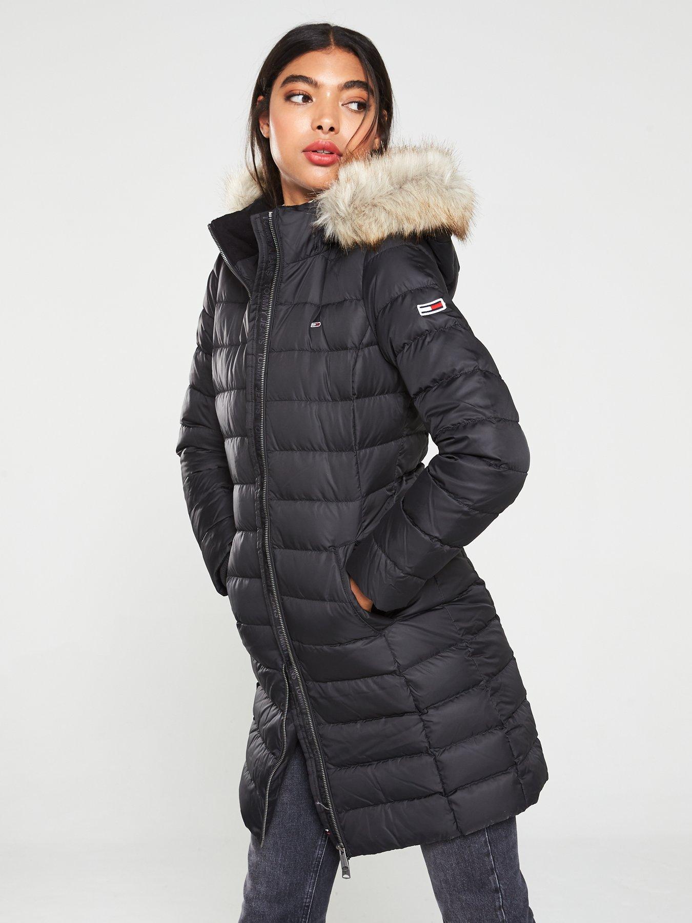 tommy jeans essential hooded down jacket