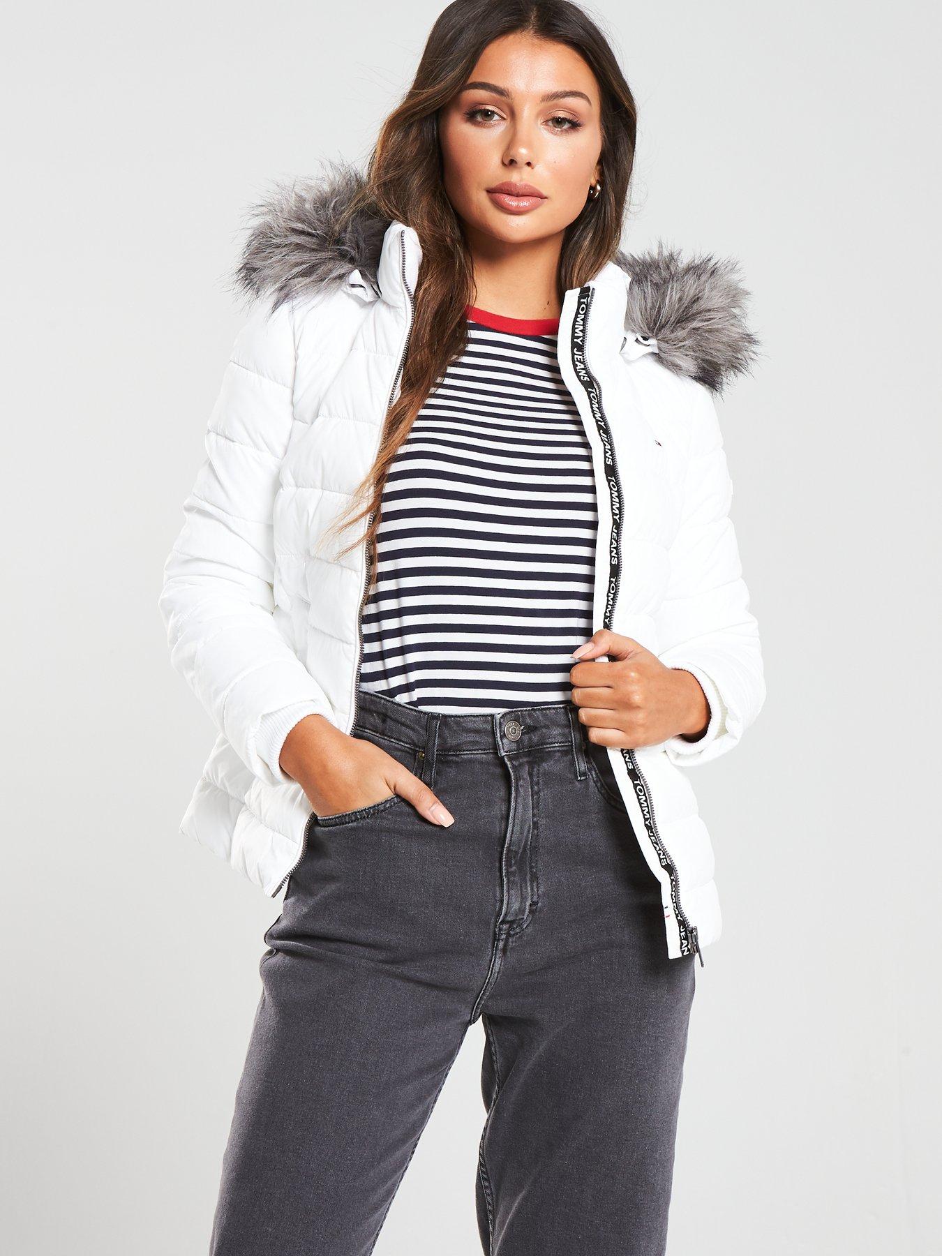 tommy jeans women's essential hooded down jacket