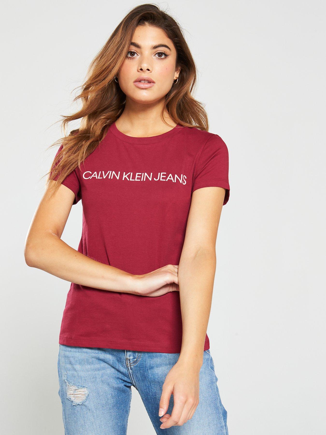 calvin klein institutional logo slim fit tee