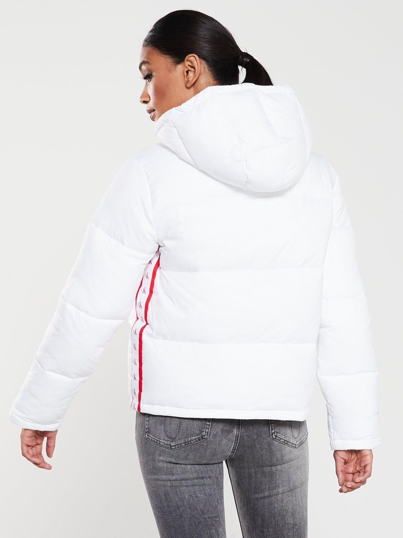 calvin klein jeans monogram padded jacket