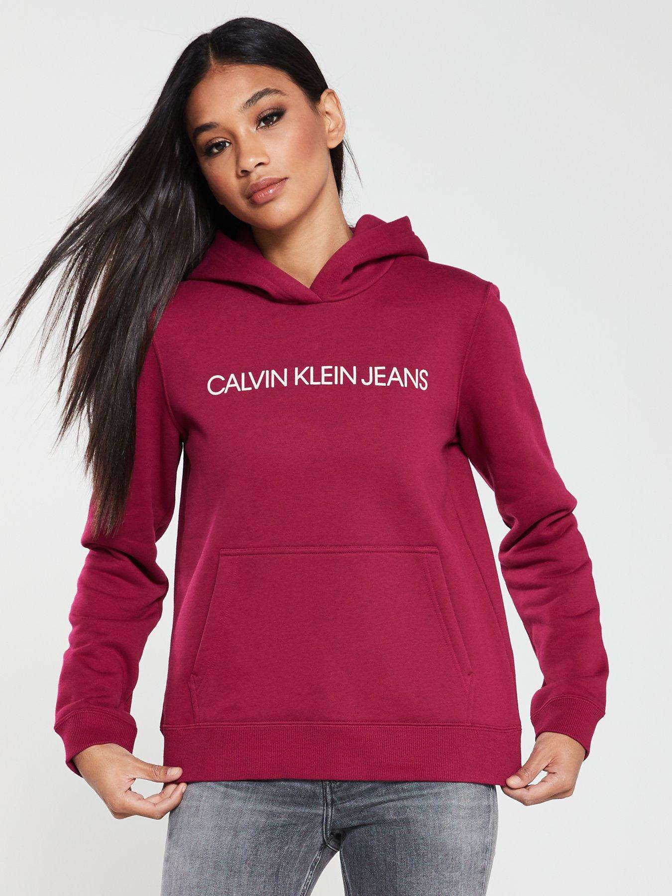 calvin klein multi logo hoodie