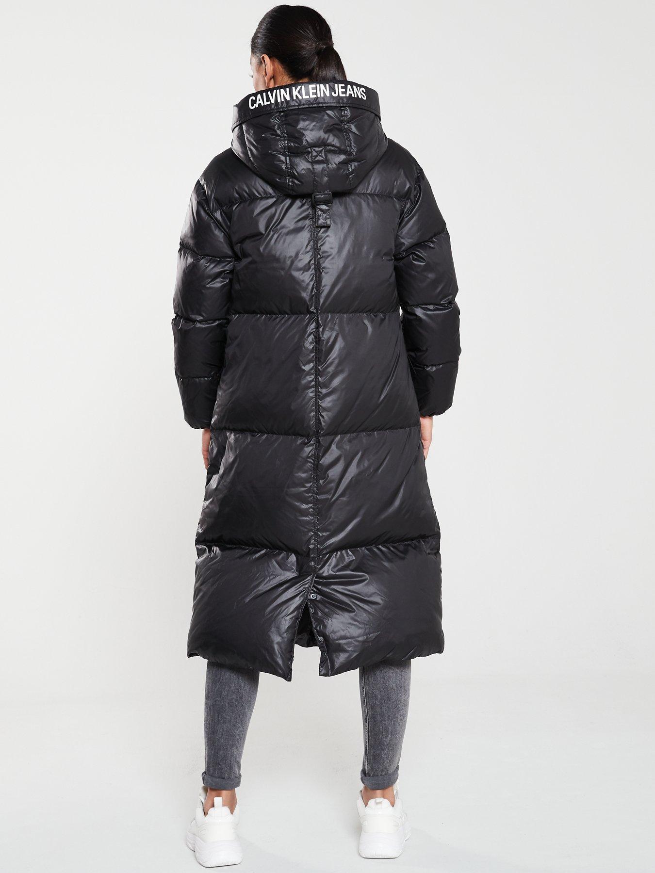 calvin klein mid weight down jacket black