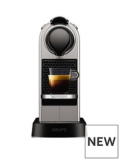 Nespresso Nespresso By Krups CitiZ XN741B40 Pod Coffee Machine - Silver