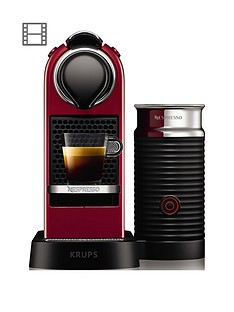 Nespresso Nespresso by Krups CitiZ & Milk XN761540 Pod Coffee Machine - Cherry Red