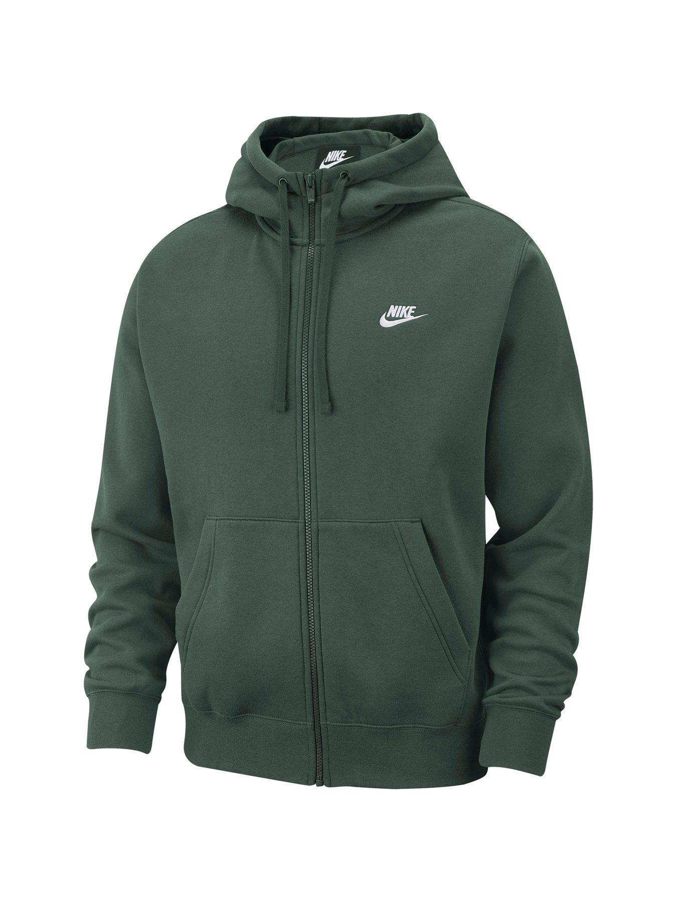 nike fleece hoodie green