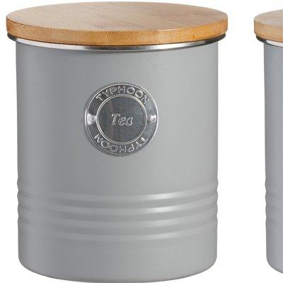 Typhoon Living Tea, Coffee and Sugar Storage Canisters – Grey