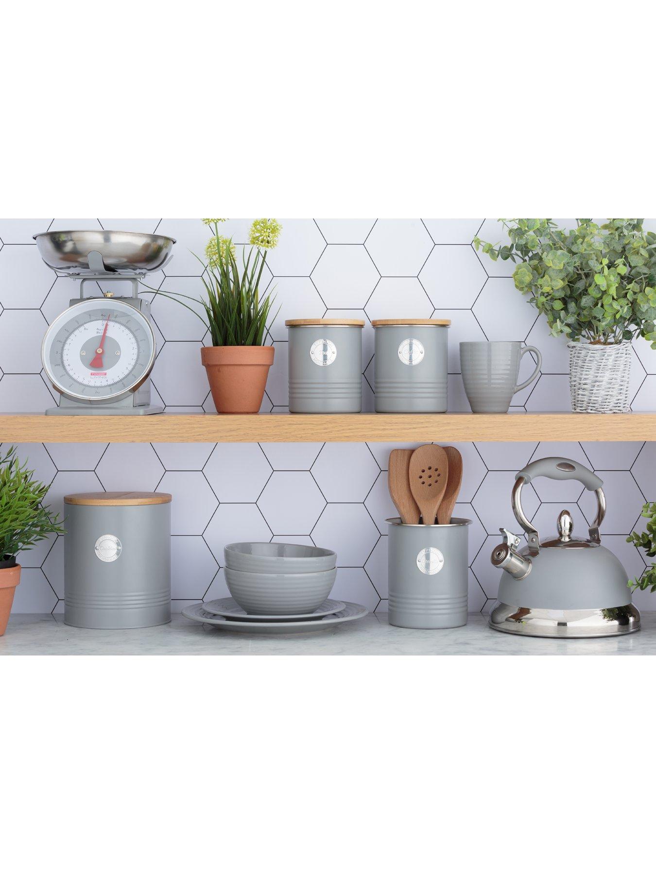 Image 4 of 6 of Typhoon Living Tea, Coffee and Sugar Storage Canisters &ndash; Grey